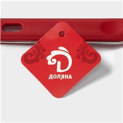 Сито для просеивания с ручкой Доляна «Изыск», d=12 см, цвет красный