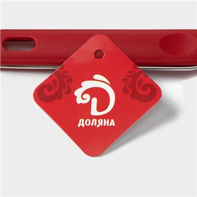 Сито для просеивания с ручкой Доляна «Изыск», d=12 см, цвет красный