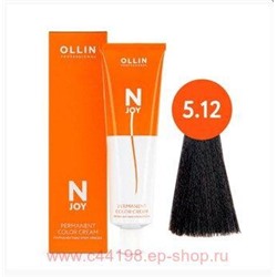 OLLIN "N-JOY" 5/12 – светлый шатен пепельно-фиолетовый, перманентная крем-краска для волос 100мл