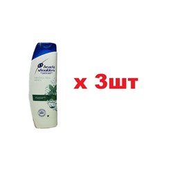 Head and Shoulders Шампунь 360мл Menthol Fresh 3шт