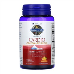 Minami Nutrition, Supercritical Cardio, рыбий жир с омега-3, апельсиновый вкус, 915 мг, 60 капсул