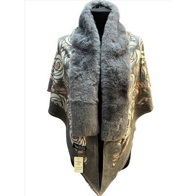 Платок-накидка с мехом