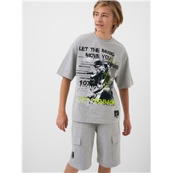 Комплект трикотажный для мальчиков: фуфайка (футболка), шорты