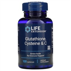 Life Extension, глутатион, цистеин и витамин С, 100 капсул