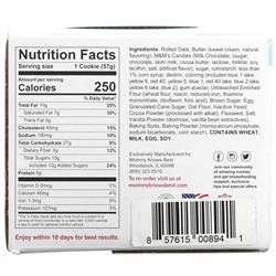 Mommy Knows Best, Lactation Cookies, Oatmeal Rainbow Candy, 10 Cookies, 2 oz Each
