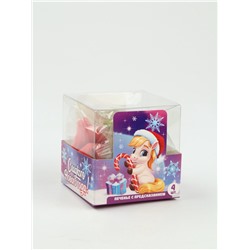 Печенье с предсказанием цветное в подарочной коробке «Сладкого нового года», 4 шт.