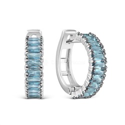 Кольцо из серебра с фианитами родированное 925 пробы 1-261чр211