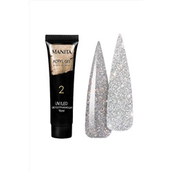 Manita Professional Акриловый гель для ногтей светоотражающий №02, 15 мл KRISTALLER, 1110014