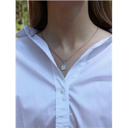 Подвеска религиозная из родированного серебра - святой Николай Чудотворец 925 пробы К3-518р