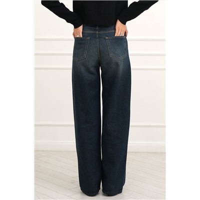 Женские джинсы багги с высокой посадкой Happyfox