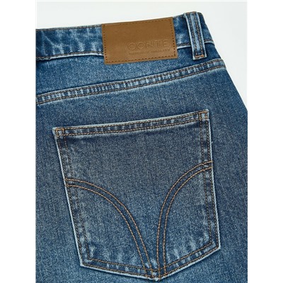 Актуальная коллекция CONTE CON-814 Синие джинсы relaxed mom с эффектом потёртостей