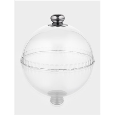 Блюдо с крышкой Доляна «Эстет», d=23.5 см, бамбук, стекло