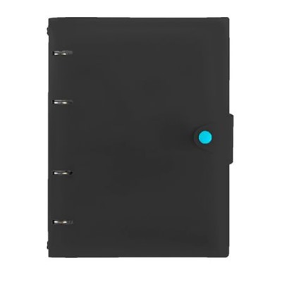 Тетрадь со сменным блоком  80л клетка на 4 кольцах "Favorite Black. No 3" пластик.обложка ТКПФ805641 Эксмо