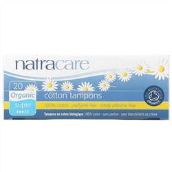 Natracare, Тампоны из органического хлопка, Супер, 20 тампонов