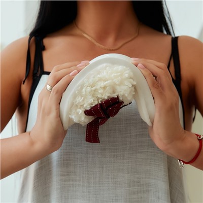 Тапочки женские с открытым носом LoveLife, размер 40-41, цвет бордовый бант