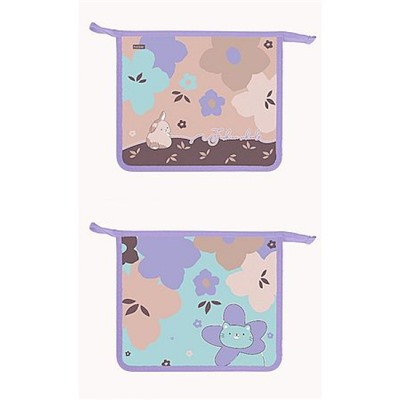 Папка для тетрадей А5 на молнии сверху пластиковая "Милый зайчик" 1 отделение (094814) 01024 Хатбер