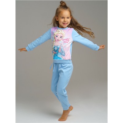 Комплект с принтом "Холодное сердце" для девочки: толстовка, брюки