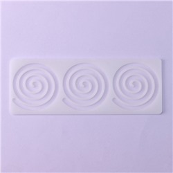 Форма для шоколада «Спираль», силикон, 3 ячейки, 24.5×9×0.3 см, прозрачная