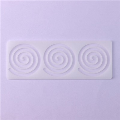 Форма для шоколада «Спираль», силикон, 3 ячейки, 24.5×9×0.3 см, прозрачная