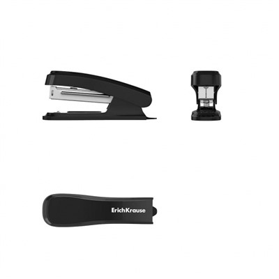 Степлер 10 на 15 листов 61739 "Классика" черный ErichKrause