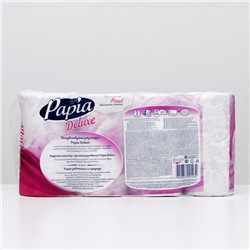 Туалетная бумага PAPIA DELUXE Dolce Vita, 4 слоя, 8 рулонов