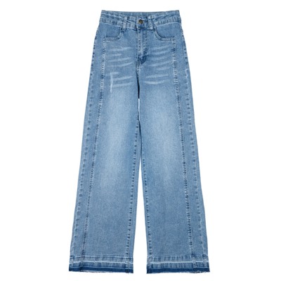 Брюки текстильные джинсовые для девочек