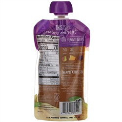 Happy Family Organics, Organic Baby Food, Stage 2, Clearly Crafted, 6+ Months, Pears, Squash & Blackberries, 4 oz (113 g)