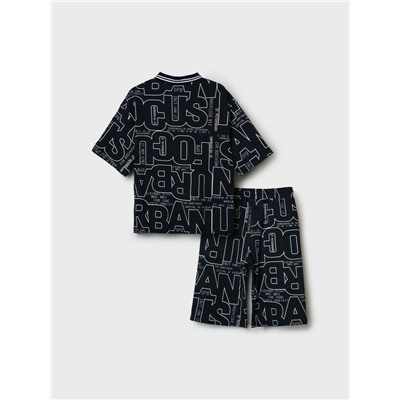 Комплект трикотажный для мальчиков: джемпер с воротником поло, шорты