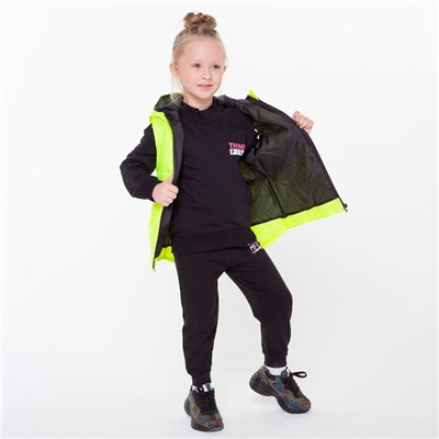 Жилетка с капюшоном детская, цвет салатовый, рост 92-98 см