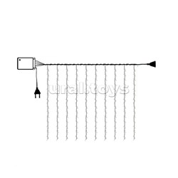 Электрогирлянда-занавес 6*3м, 640 ламп, синий