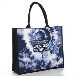 Сумка женская пляжная Unlimited adventure, 41.5×34×12 см, чёрная
