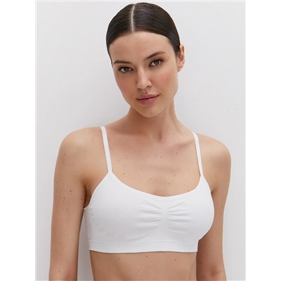 Omsa Топ OmD 1111S Cotton Майка "Toп" женская (кроп-топ на тонких бретелях с вкладышами), CO