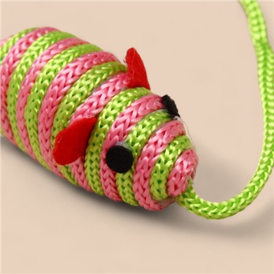 Дразнилка-удочка «Полосатая мышь», цвет МИКС