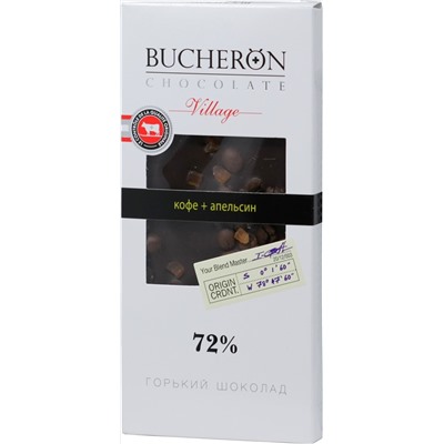 BUCHERON. Village. Горький с зернами кофе и апельсином 100 гр. карт.пачка