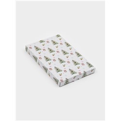 Блюдо сервировочное новогоднее Доляна «Снегири на ветке«», 25×16 см, стекло, белое, голубое