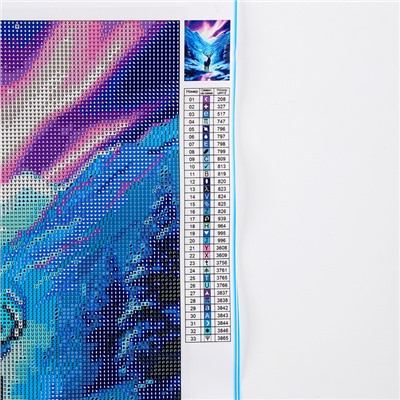 Алмазная мозаика на новый год с полным заполнением на холсте «Олень», 30×40 см, набор для творчества