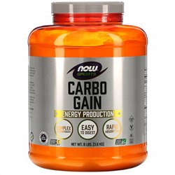 Now Foods, Sports, Carbo Gain, 8 фунтов (3629 г)