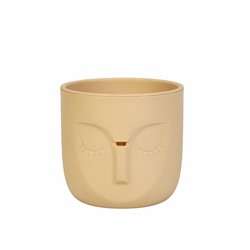 УЦЕНКА Кашпо со вставкой 650мл d11,5см h10,5см "МАРИ", цвет белая глина