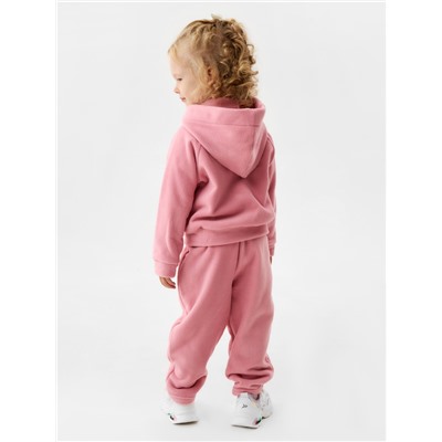 Толстовка флисовая детская MINAKU: Fleece Soft, розовая, рост 110 см