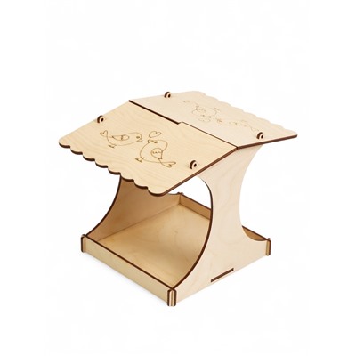 Кормушка - конструктор из ХДФ для птиц «Синичник», своими руками, 24×18×18.5 см, Greengo