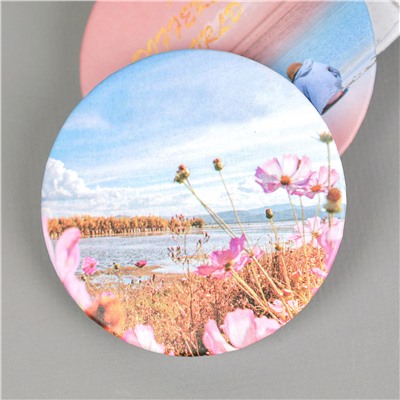 Зеркало карманное 7 см / CW419-4 /уп 12/480/