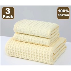 Комплект вафельных полотенец.