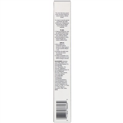 Wet n Wild, Ultimate Brow, ультратонкий карандаш для бровей, оттенок 649A темно-коричневый, 0,06 г