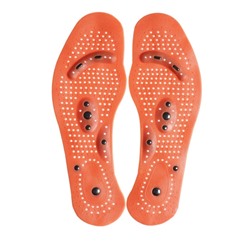 Стельки для обуви, универсальные, с магнитами, массажные, дышащие, р-р RU до 44 (р-р Пр-ля до 46), 28 см, пара, коричневые