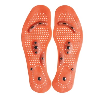 Стельки для обуви, универсальные, с магнитами, массажные, дышащие, р-р RU до 44 (р-р Пр-ля до 46), 28 см, пара, коричневые