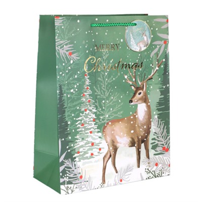 Пакет подарочный 31х42х12см / 5286ХL /уп 12/300/Новый год