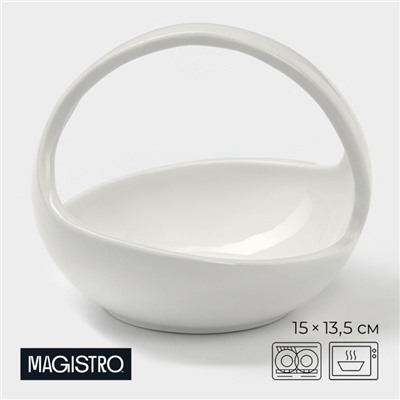 Конфетница Magistro «Бланш», 15×13.5 см, цвет белый