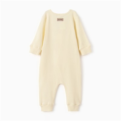 Комбинезон детский MINAKU: Basic Line BABY, рост 62-68 см, молочный