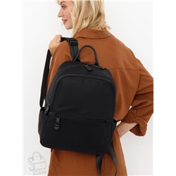 Рюкзак женский кожаный 898-171PE black Polina&Eiterou