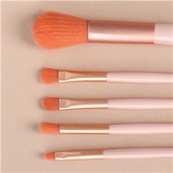 Набор кистей для макияжа «Мармеладка», 5 предметов, розовый